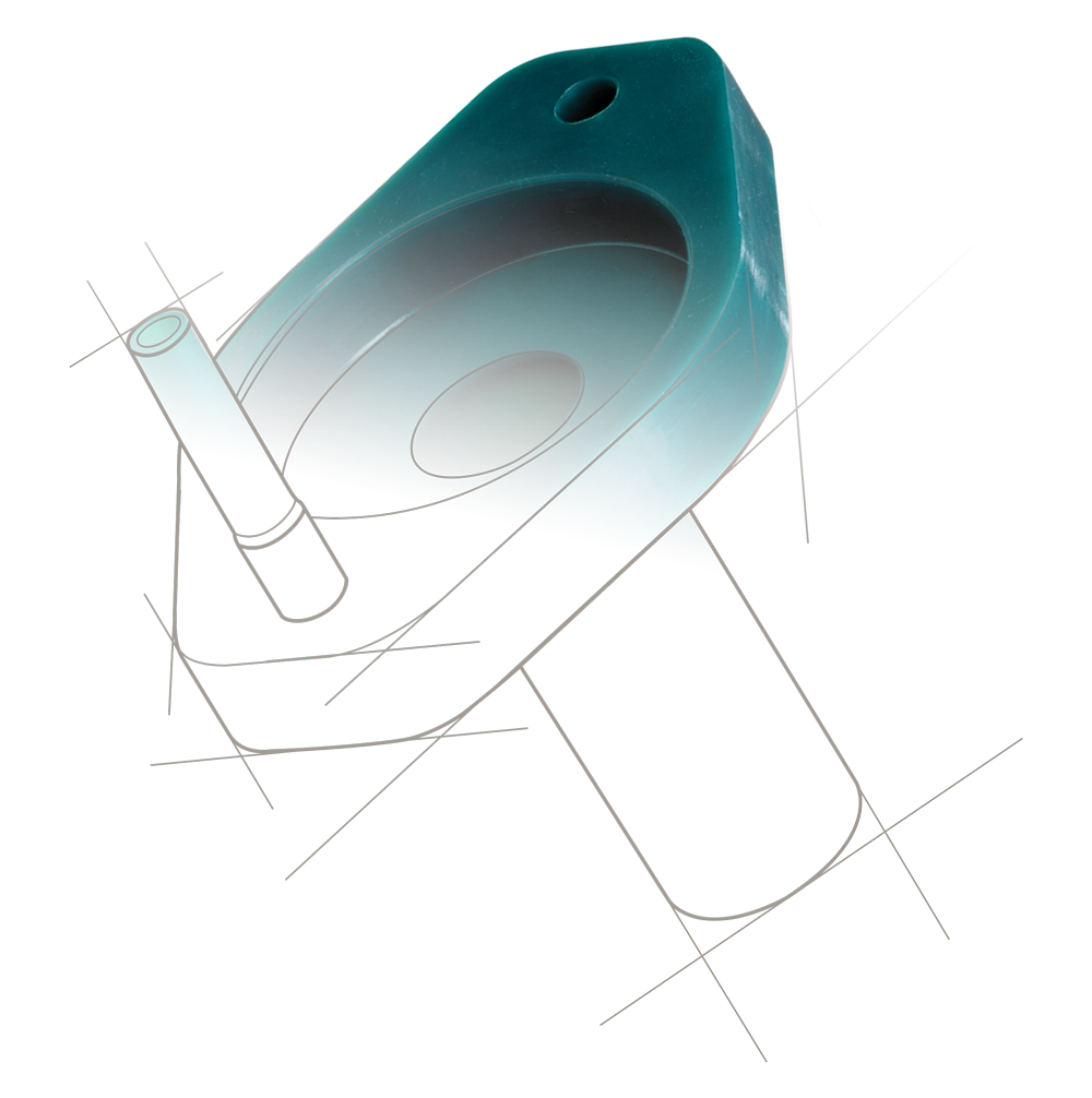 Custom rubber molding example